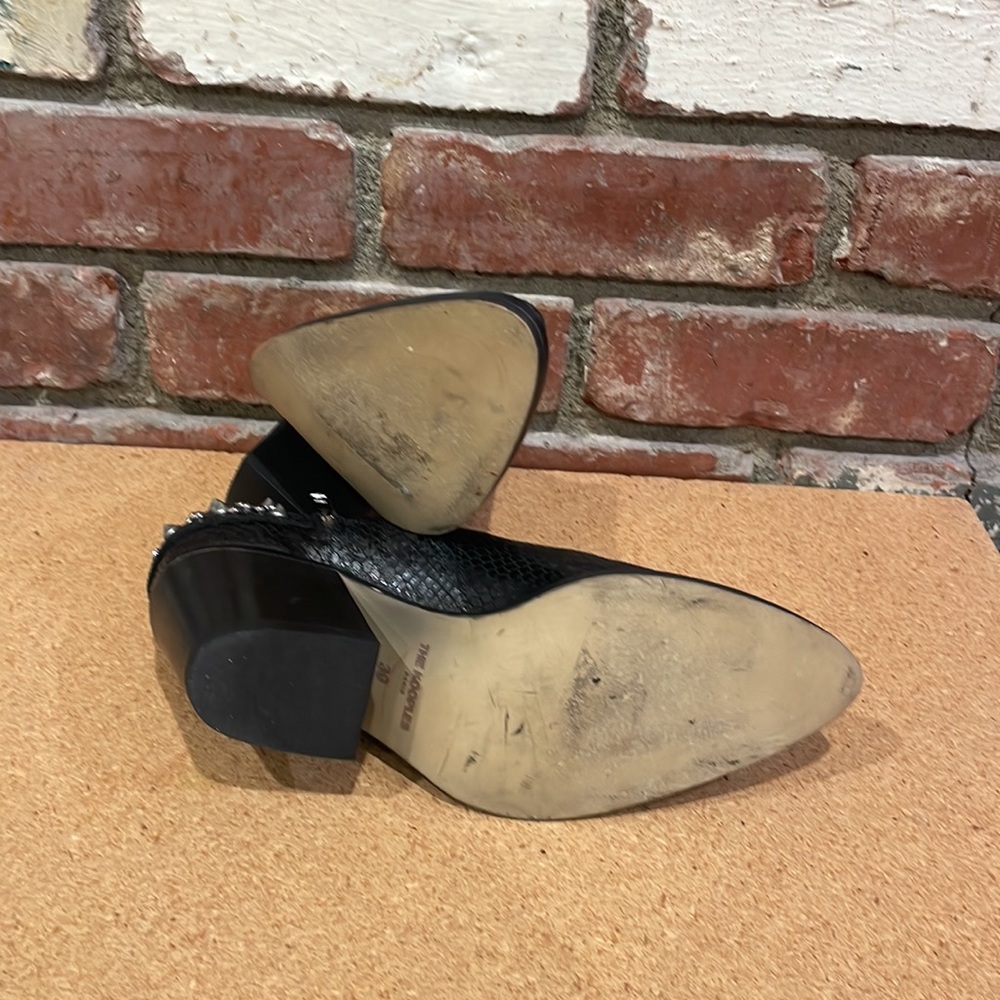 The Kooples Black Ankle Boots Python Leather With… - image 7